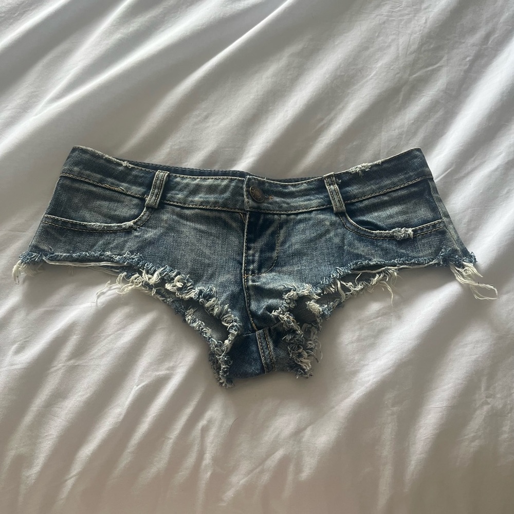 Women's Sexy Cut Off Low Waist Booty Denim Jeans Shorts